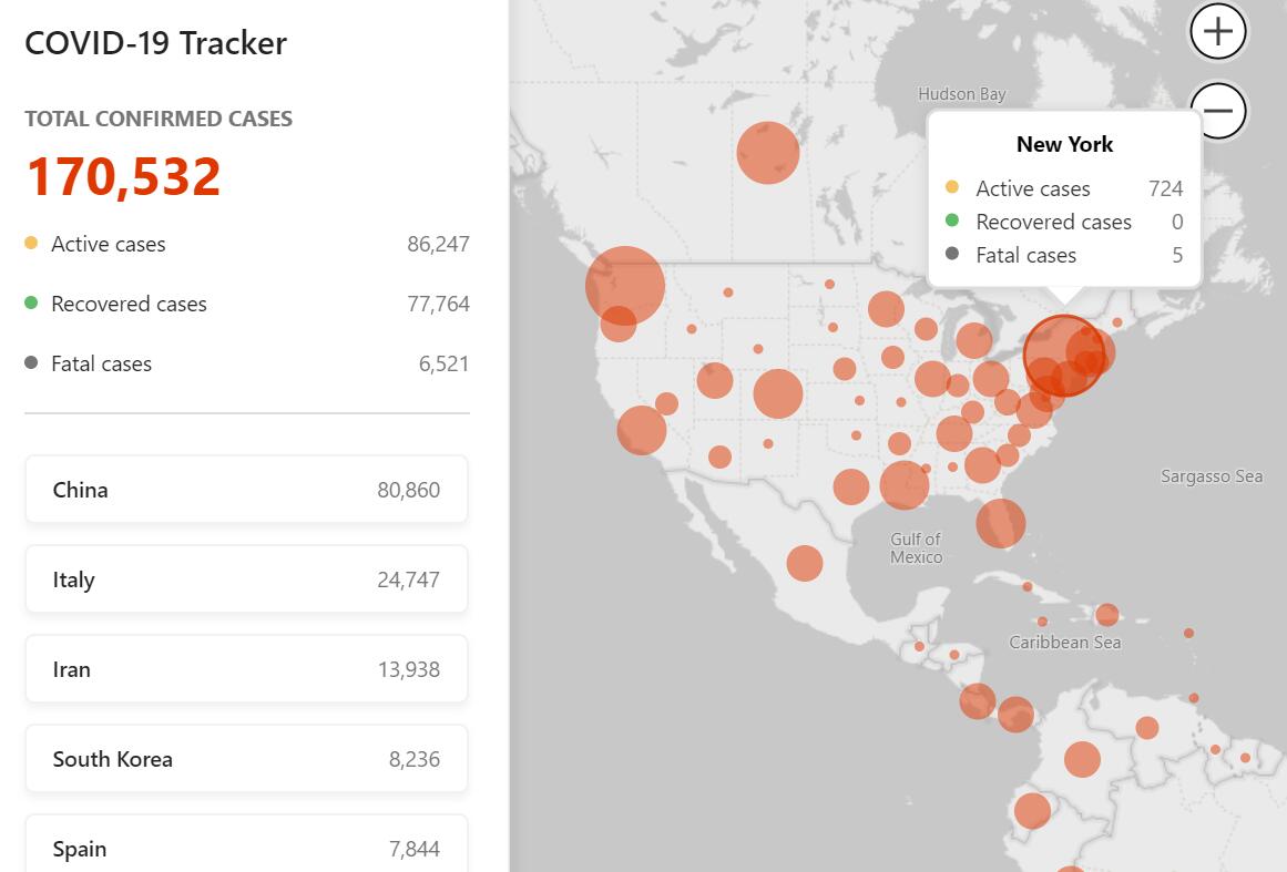 Microsoft launches coronavirus tracker