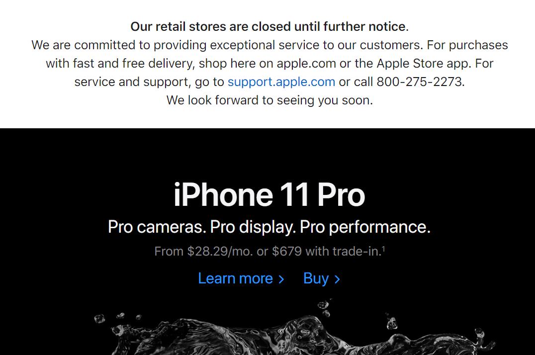 Apple announces indefinite closure of all retail stores outside China-CnTechPost