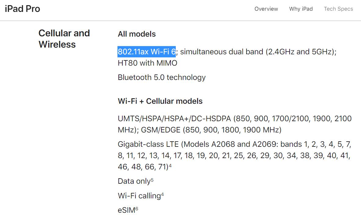 iPad Pro 2020 supports Wi-Fi 6 after iPhone 11-CnTechPost