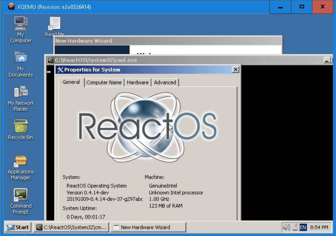 reactos virtualbox network driver
