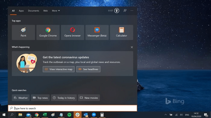 Windows 10 search function now has built-in Covid-19 tracker-CnTechPost