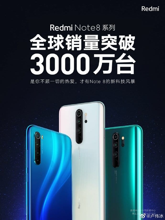 Xiaomi says global sales of Redmi Note 8 series top 30 million units-CnTechPost