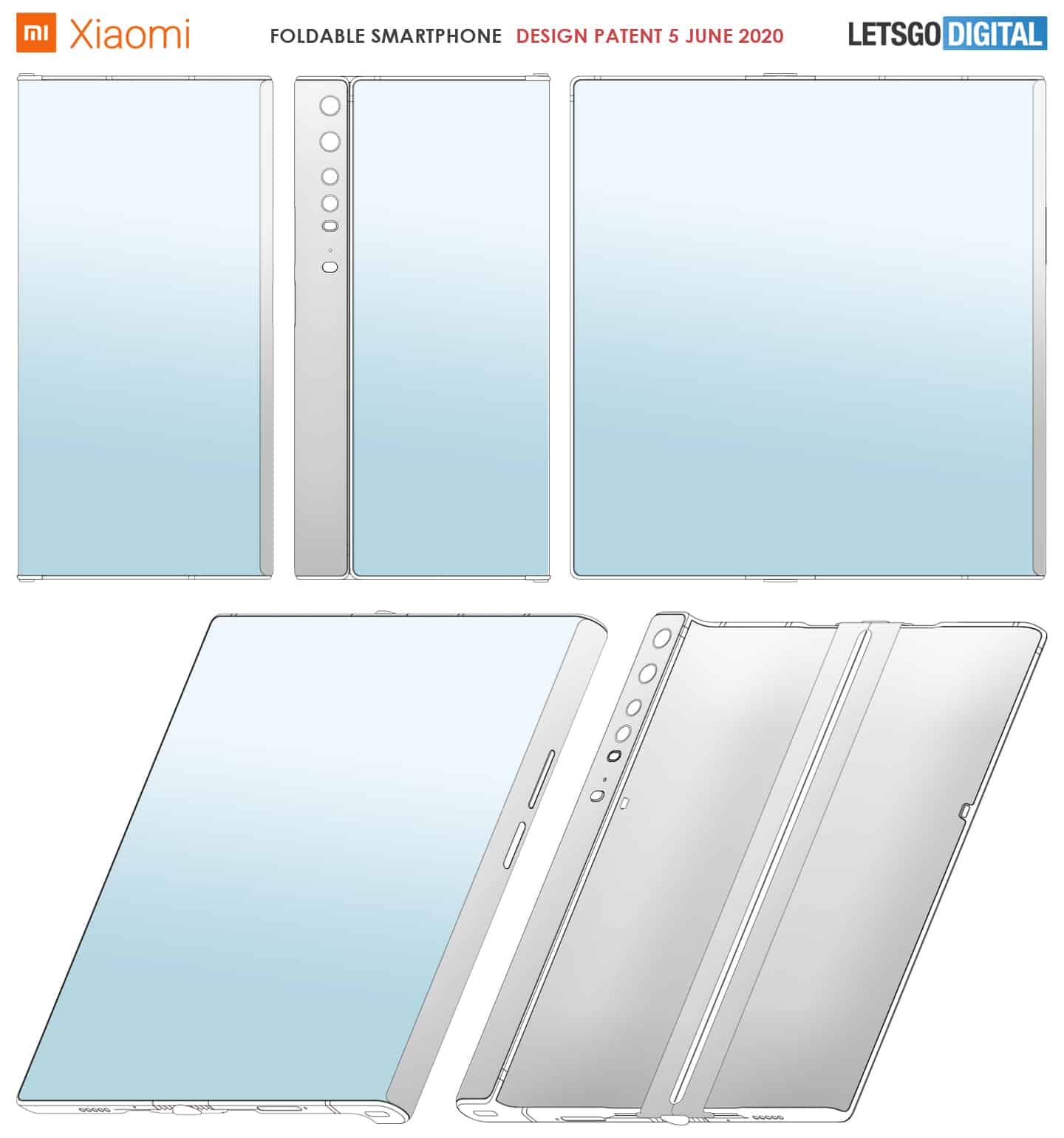 Xiaomi foldable phone patent shows Huawei Mate Xs-like device-CnTechPost