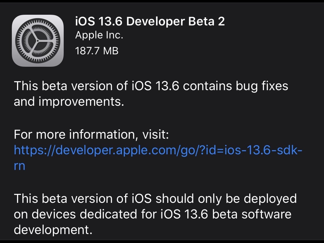 Apple releases iOS 13.6 Beta 2 update, adds custom auto update switch
