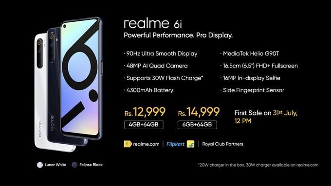 Realme 6i smartphone launched in India, starts at $173-CnTechPost