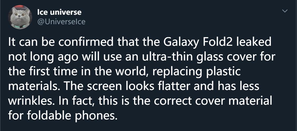 Samsung Galaxy Fold 2 may be equipped with a foldable glass protective screen-CnTechPost