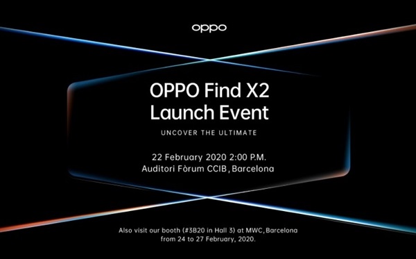 OPPO Find X2 will be released in Barcelona on Feb 22