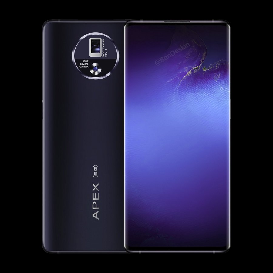Rendering image shows Vivo's third-generation APEX concept phone