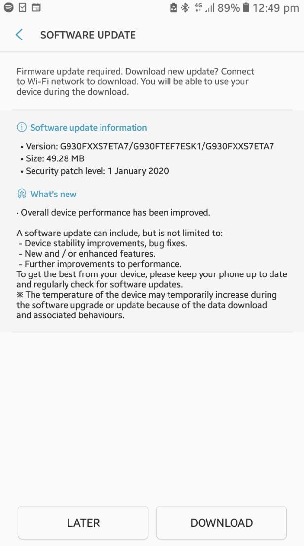 Samsung's ancient Galaxy S7 gets January security patches-CnTechPost