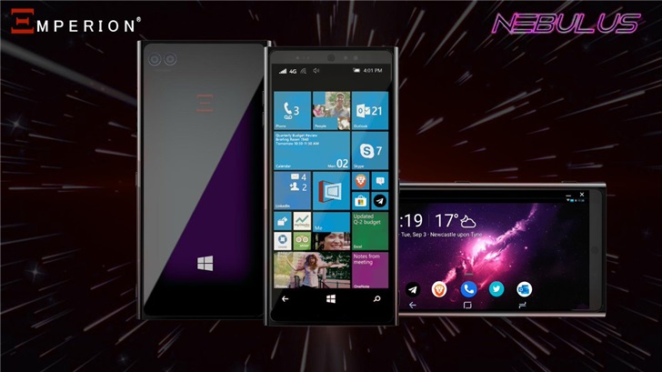 Meet Emperion Nebulus: A phone that runs both Windows 10 and Android