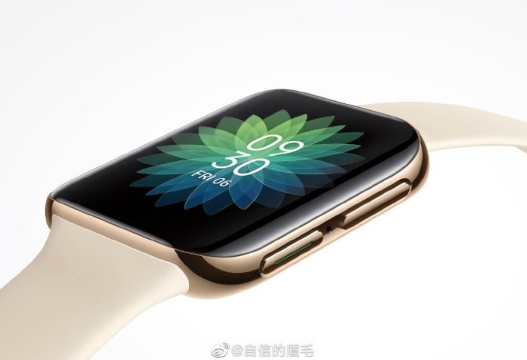 OPPO's first smartwatch front panel shows curved surfaces on both sides-CnTechPost