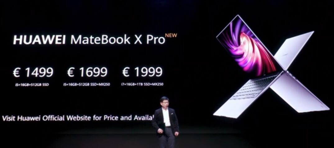 Huawei releases MateBook X Pro laptop, starting at 1,499 euros-CnTechPost