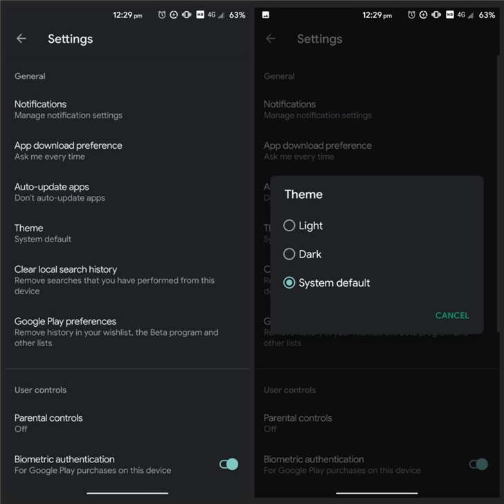 Google Play adds dark theme option, but only for Android 10-CnTechPost